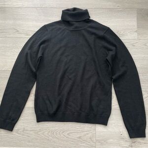 Brooks Brothers Merino Wool & Silk Black Sweater Top Women’s Size Small S